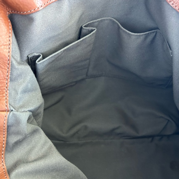 J. Crew Brompton Hobo Bag Cognac Brown Leather with Brass Hardware - Picture 13 of 16